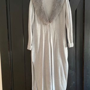 White House Black Market fur sweater